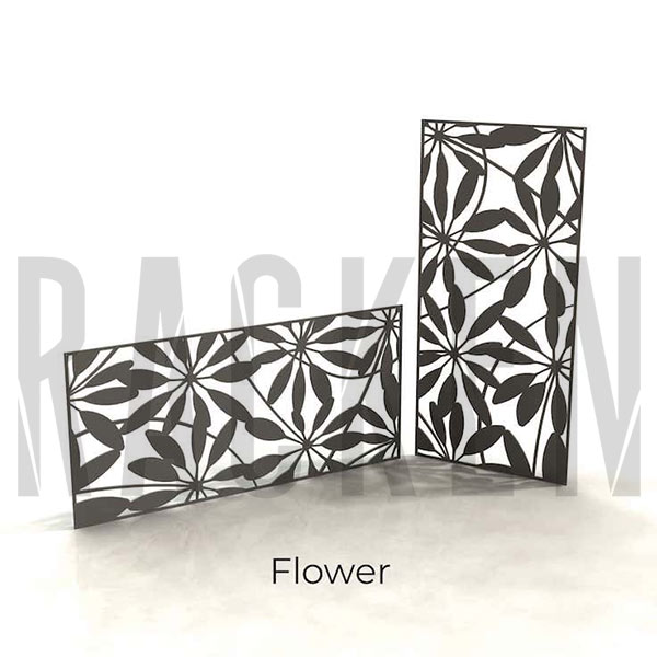 panneau-metal-decoratif-flower